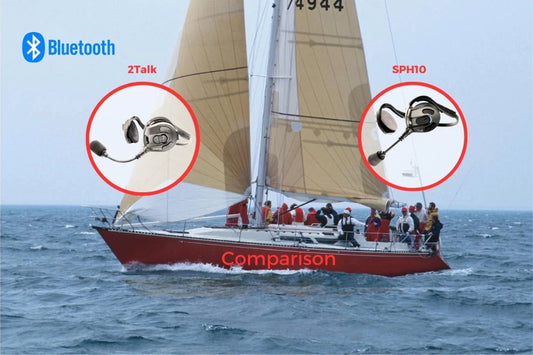 Key differences between the "2Talk" Bluetooth headsets and the "My Team Talks" Mesh headsets.