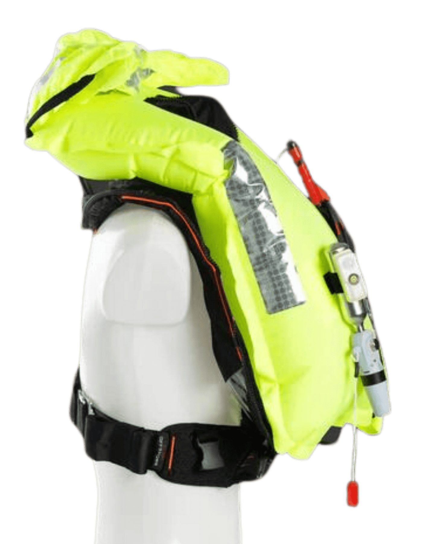 TeamO Marine | Offshore 170N Backtow™ Inflatable PFD | Black with Orange Trim | ProSensor Elite Firing Head