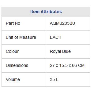 Waterproof Backpack – 35L Royal Blue
