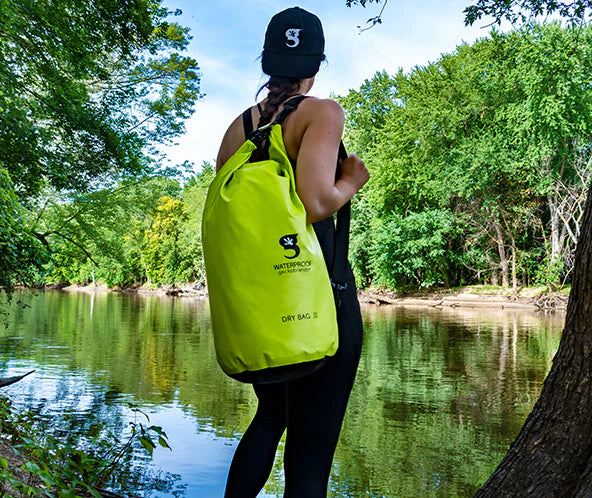 TARPAULIN DRY BAG - GeckoBrands 30L Neon Green