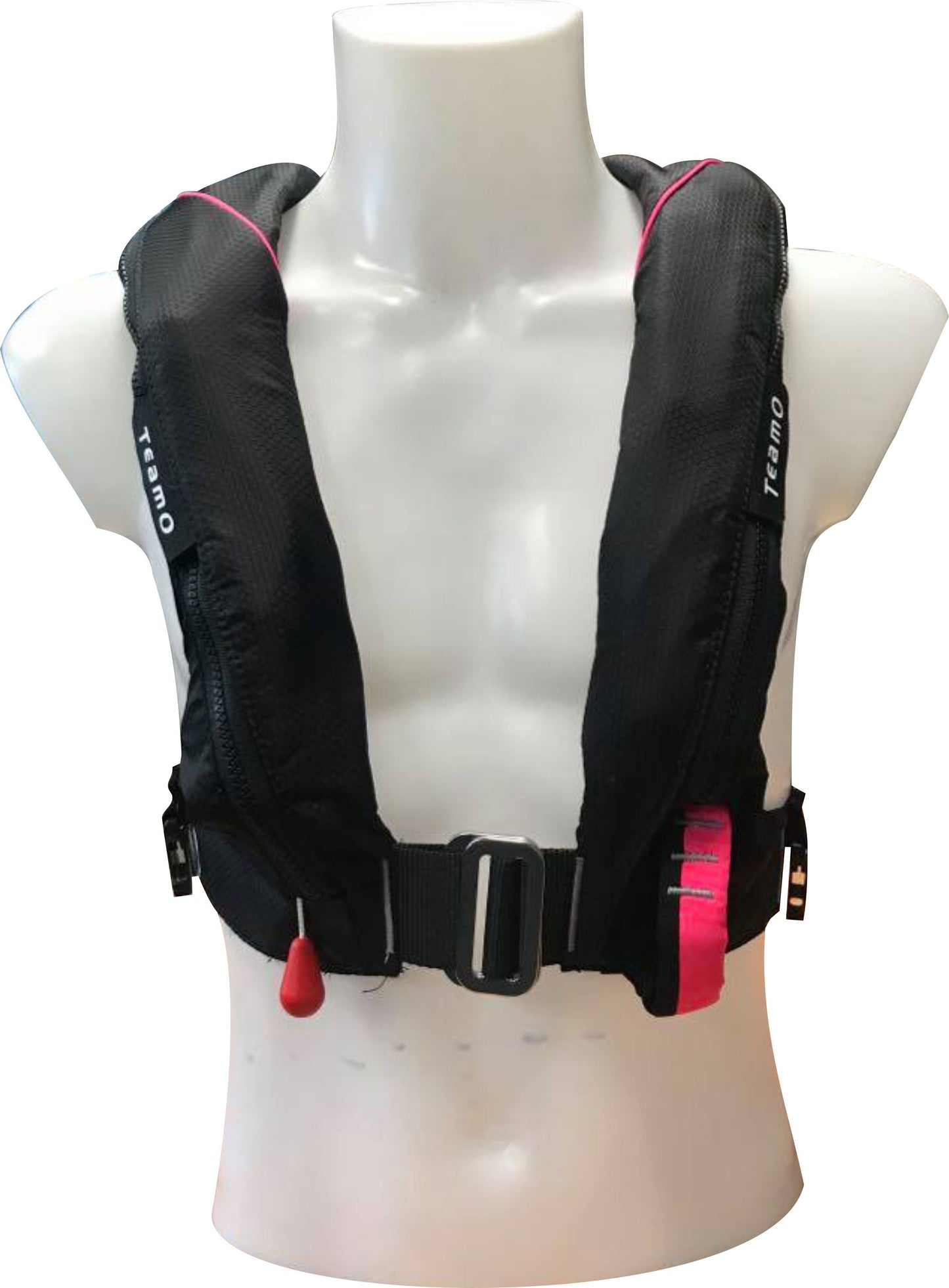 TeamO Coastal Inflatable PFD in Black with Pink