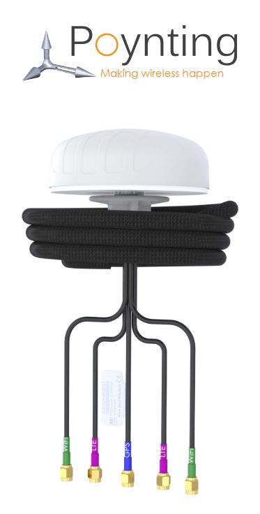 Antenna PUCK-5-W - 5-in-1 Marine Transportation & RV Automotive Poynting Antenna 410