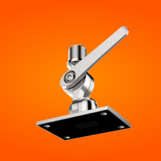 Antenna Bracket - Heavy Duty Rail Mounted Marine Bracket with Drop Down Lever