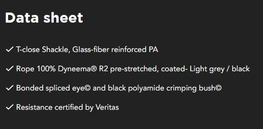 Jib Sail Snap Hook - MF3 - 500kg and 60mm Length - Nodus