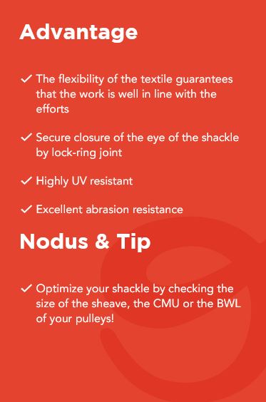 Sheathed Shackles High Loads - 3 Sizes - Nodus