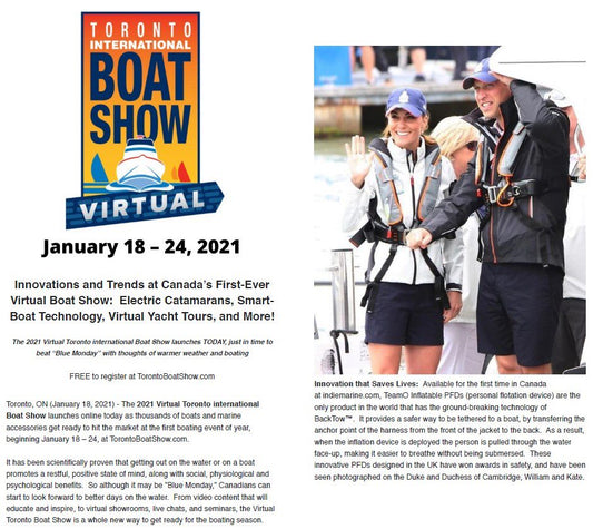 Innovation at Toronto Boat Show TeamO PFD's