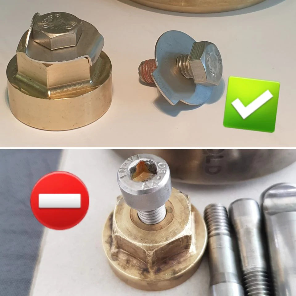 Flexofold Tab Lock Washer and Shaft Nut Locking Screw/Bolt for Sail Drive Props - FlexOfold Parts