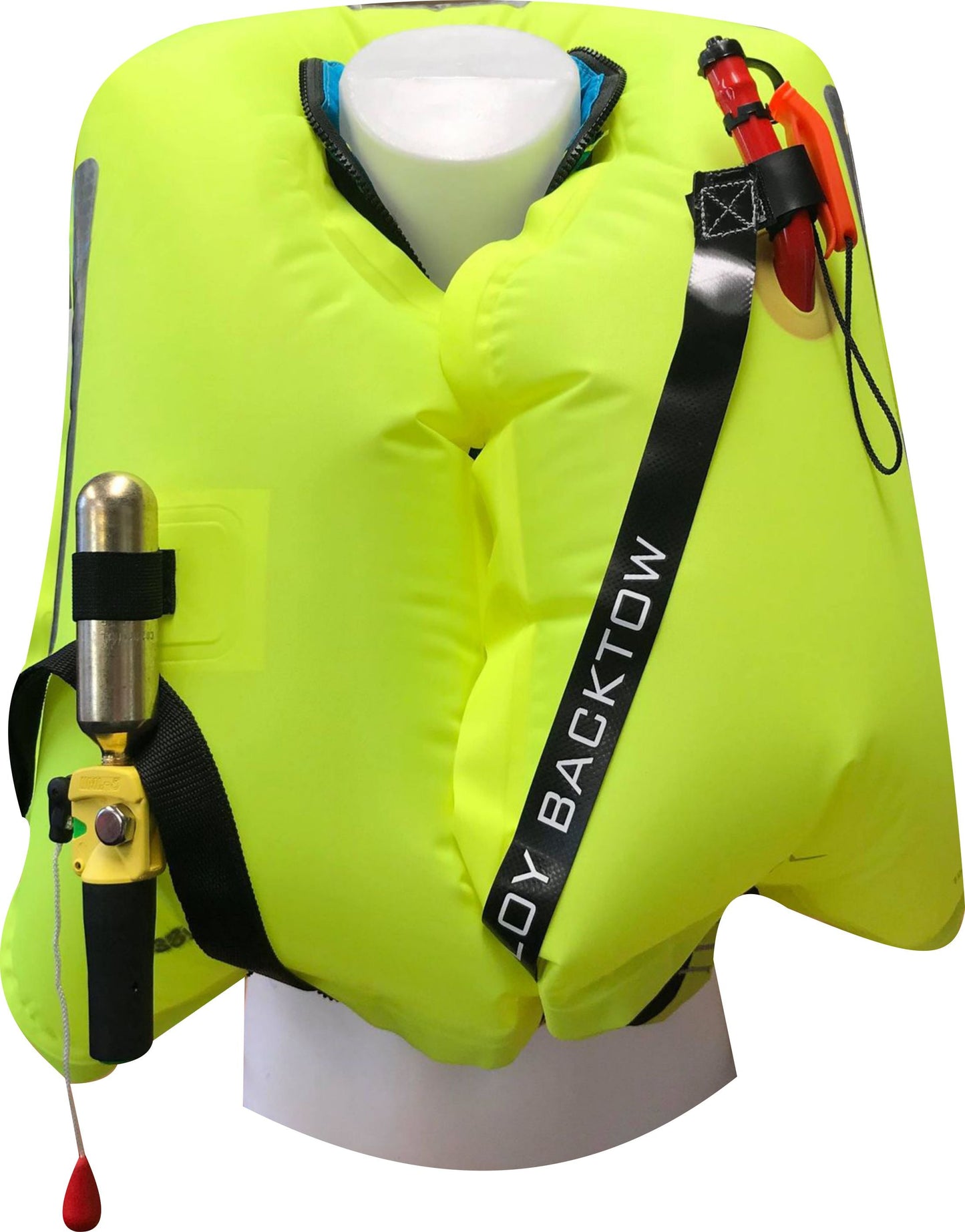 TeamO Coastal Inflatable PFD in Blue inflated 