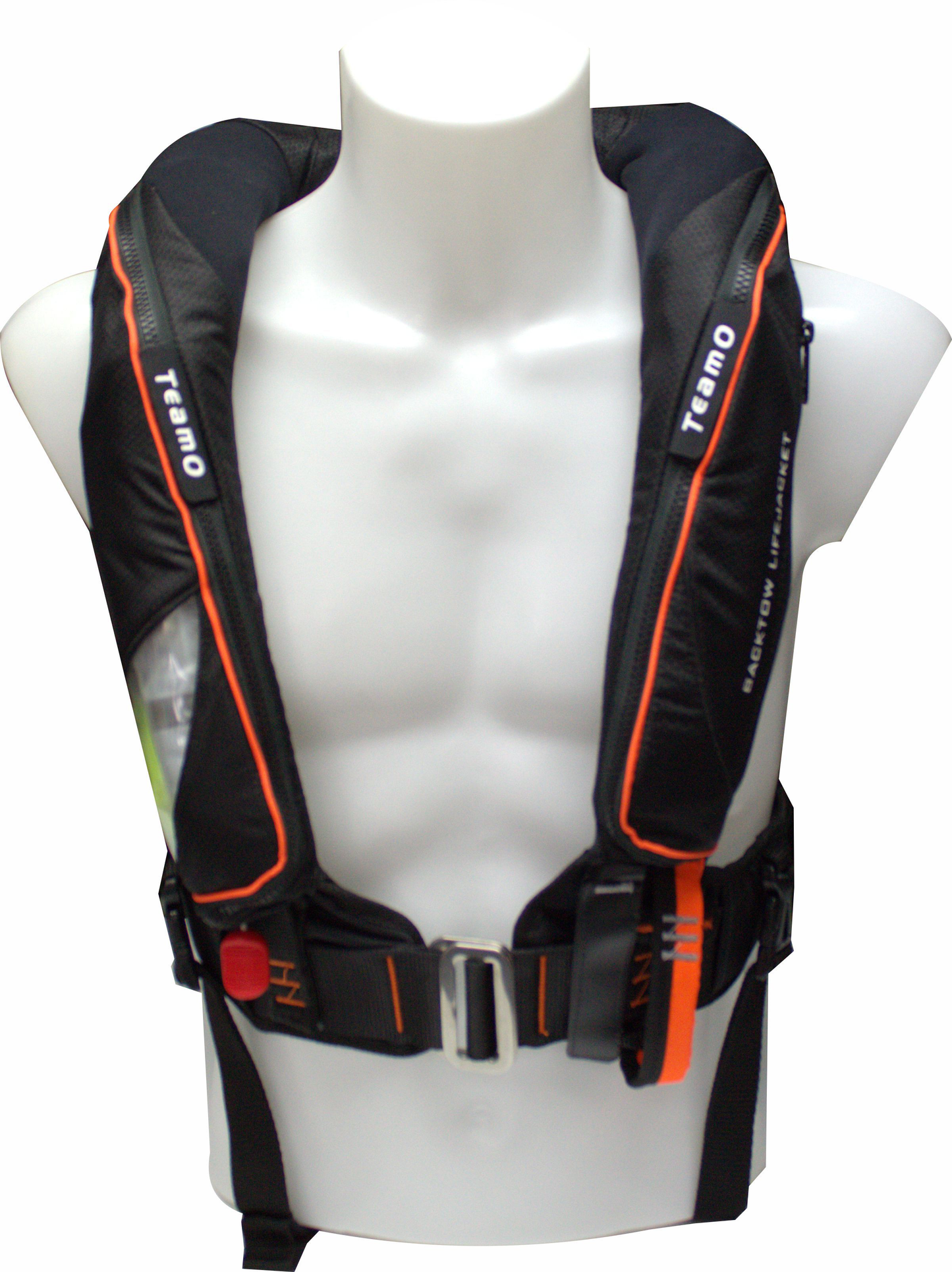 170N BackTow inflatable PFD in Black Front Shot