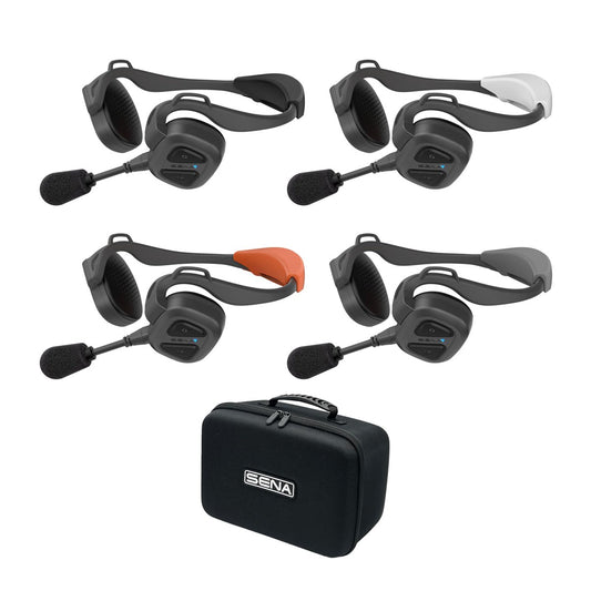 Sena NautiTalk Bosun quad pack with four waterproof floating headsets and case