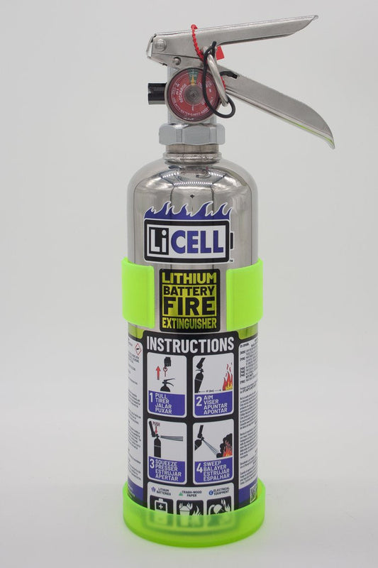 This is an image of the Licel 1L AVD lithium Fire Extinguisher by Indie Marine