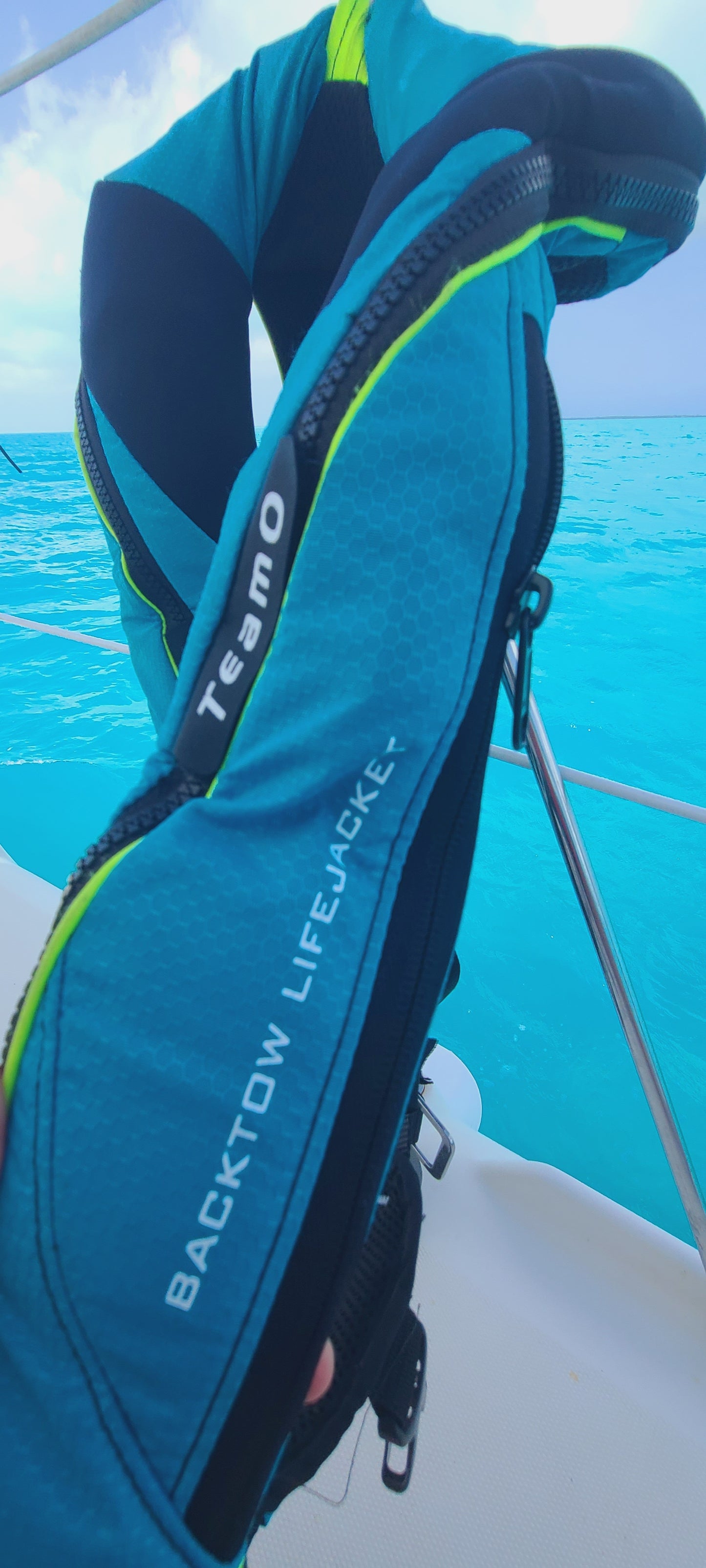 Blue PFD - TeamO lifejacket with BackTow