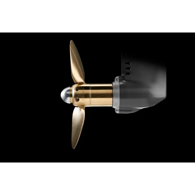 Side view picture od Flexofold 2 Blade SAILDRIVE Folding Propeller and the sail pads