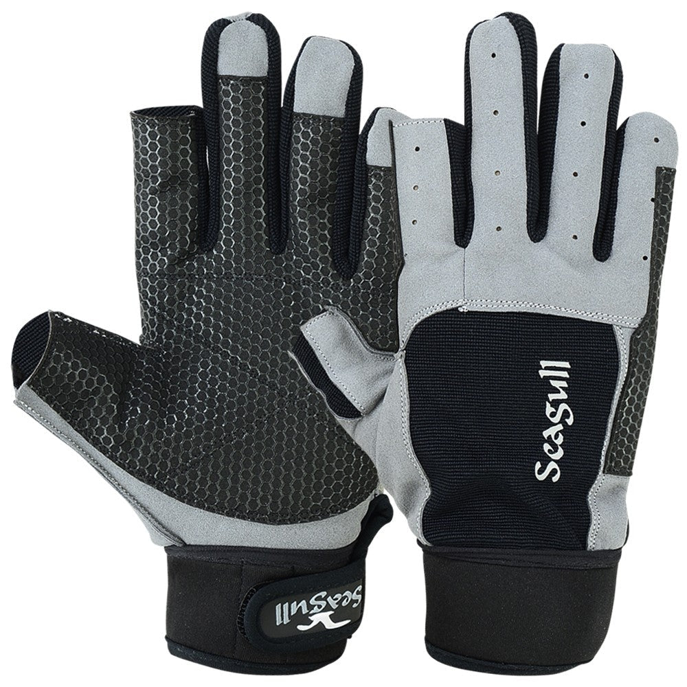 Grippy Palm Sailing Gloves - Azure (Small to 2XL)