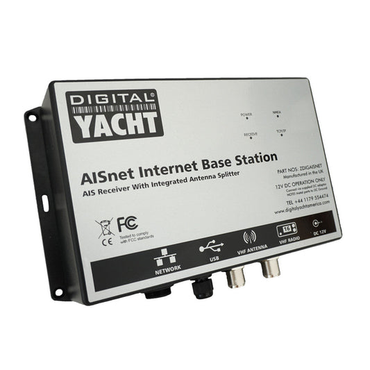 Aisnet Network AIS Base Station Receiver with Built in AIS-VHF Ant Splitter - Digital Yacht
