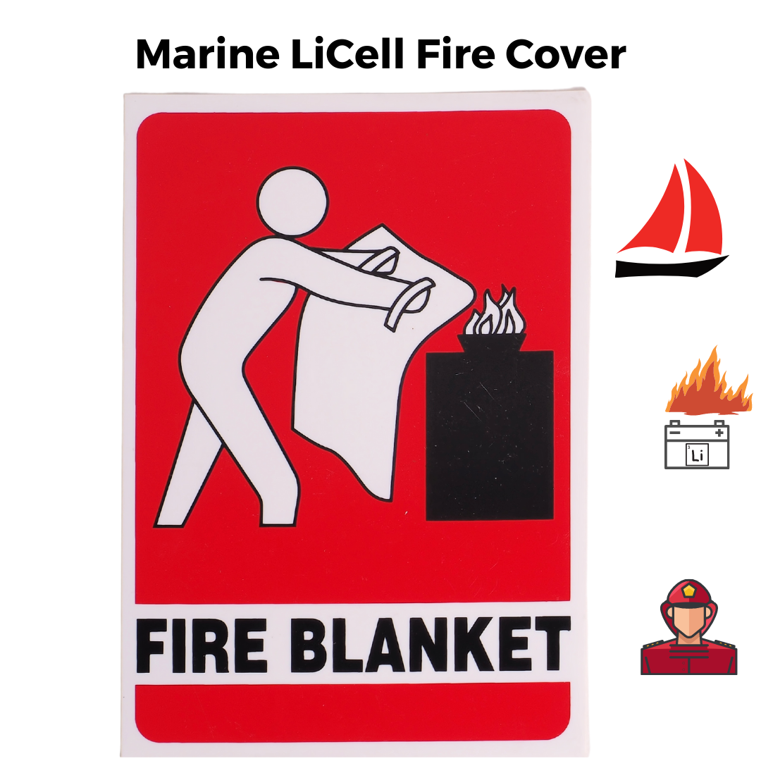 Perfect for a boat this is a Marine LiCell Fire Blanket Cover Orange available in 3 sizes