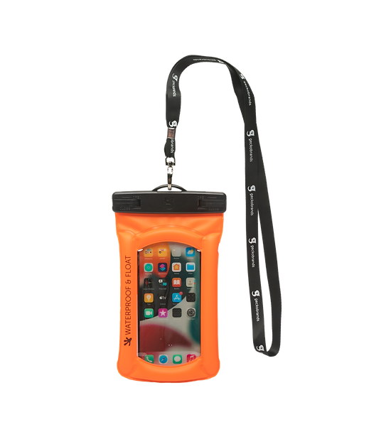 Float Phone Dry Bag - GeckoBrands - Neon Orange