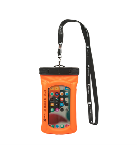 Float Phone Dry Bag - GeckoBrands - Neon Orange