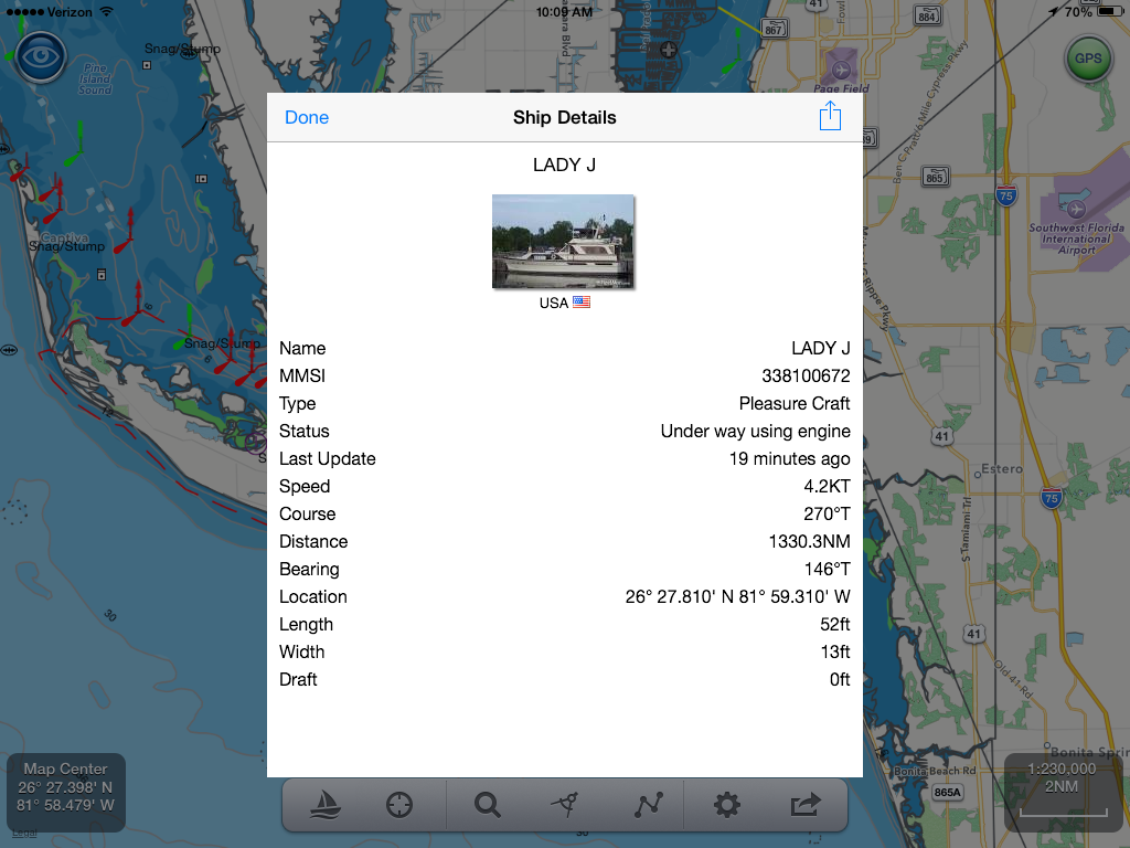 Indie Marine Canada Software App: NavLink
