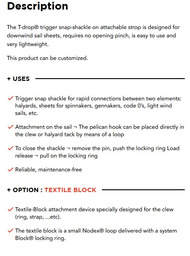 Strops Trigger Snap - Shackle - Nodus
