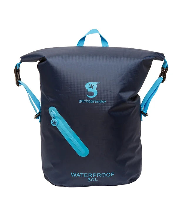 Hybrid Lightweight Waterproof Backpack - Navy/Neon Blue - Geckobrands