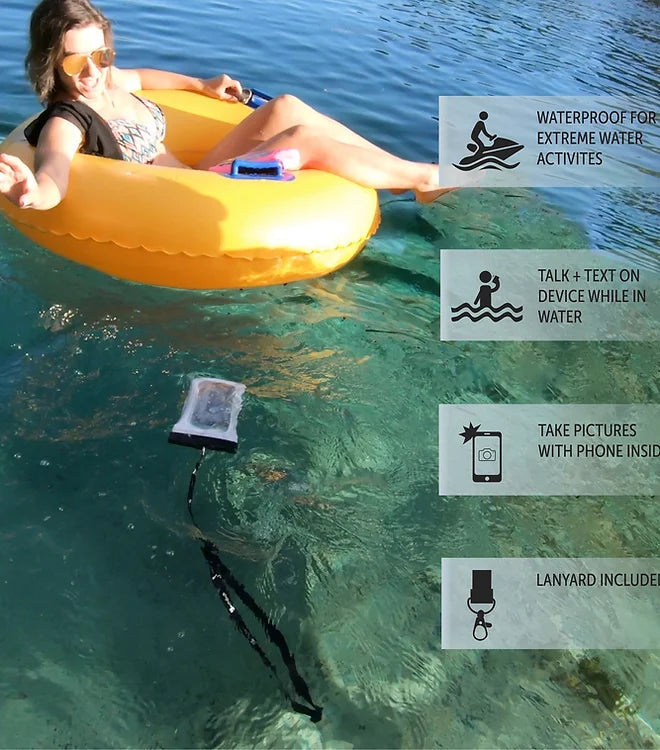 Float Phone Dry Bag - Geckbrands - Neon Blue