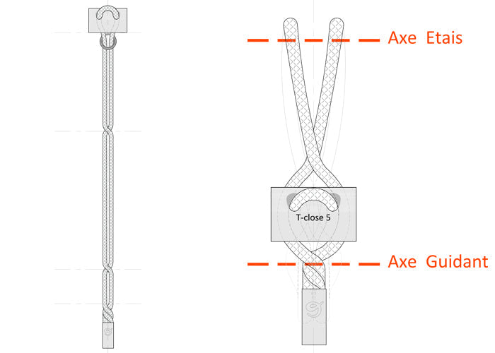 Jib Sail Snap Hook - MF3 - 500kg and 60mm Length - Nodus